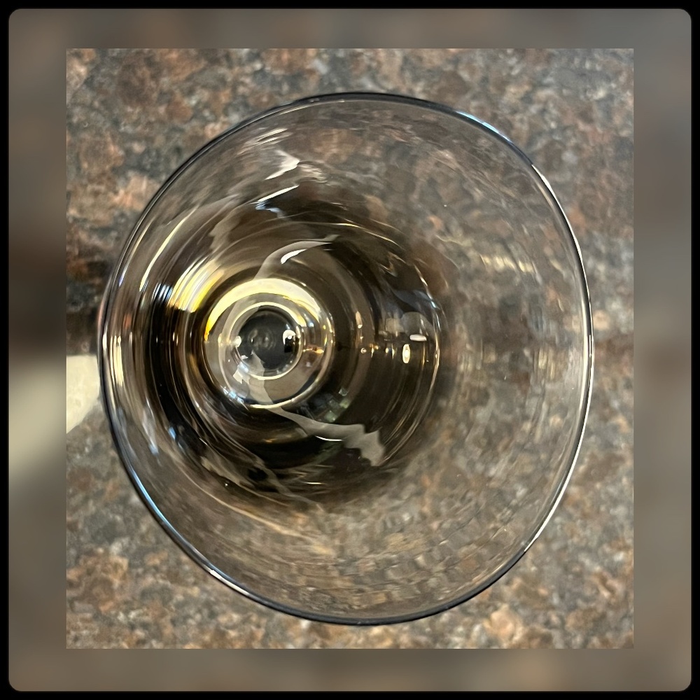 Pair of Tall Graduated Silver Unique Shaped Wine Glasses - Picture 4 of 6